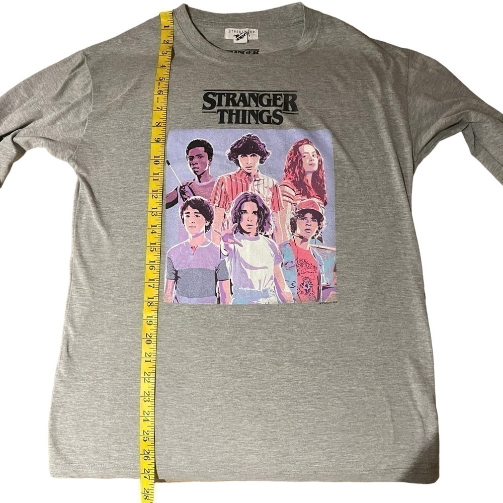 EUC Streetwear Society Stranger Things shirt, heather grey, size medium. - Picture 5 of 9